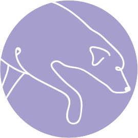 Ikone, die die von edos anima angebotene Hundespielothek darstellt.